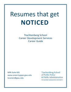 Resumes that get NOTICED - Trachtenberg School of Public Policy