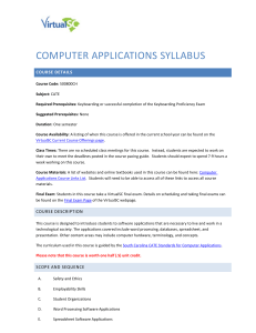 computer applications syllabus