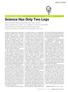 Science has only two legs