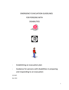 EMERGENCY EVACUATION GUIDELINES FOR PERSONS WITH