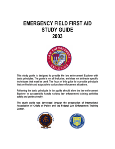 EMERGENCY FIELD FIRST AID STUDY GUIDE 2003