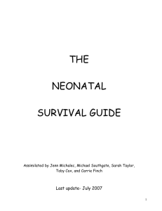 the neonatal survival guide