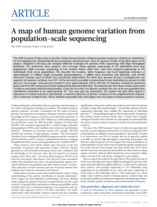 A map of human genome variation from population