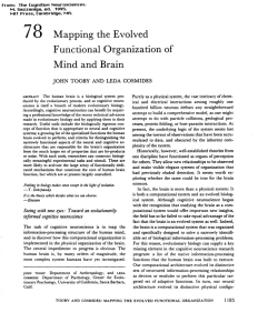 7 8 Mapping the Evolved Functional Organization of Mind and Brain