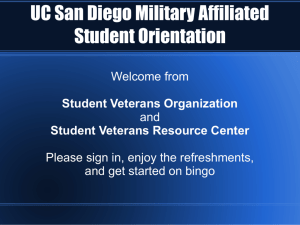 UC San Diego Military Affiliated Student Orientation