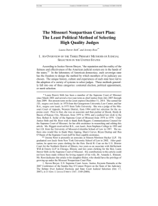 Missouri Nonpartisan Court Plan