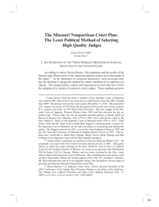 The Missouri Nonpartisan Court Plan