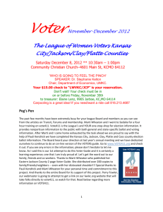 VOTER Nov/Dec 2012 - League of Women Voters of Kansas City