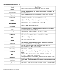 Vocabulary Workshop Unit 14 Word Definition