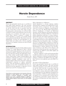 Heroin Dependence - Wisconsin Medical Society