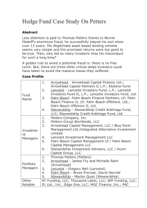 Hedge Fund Case Study On Petters