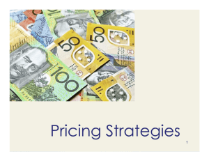 Pricing Strategies