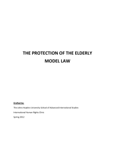 the protection of the elderly model law