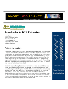 Introduction to DNA Extractions