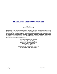 the honor-dishonor process
