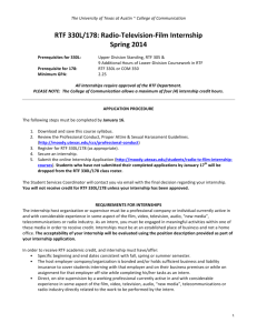 RTF Internship Syllabus Spring 14