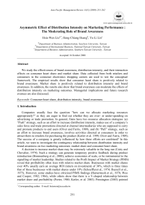 Asymmetric Effect of Distribution Intensity on Marketing Performance