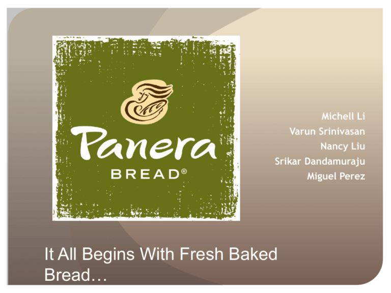 panera bread financial statements 2011