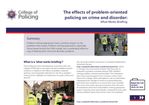 The effects of problem-oriented policing on crime and disorder: