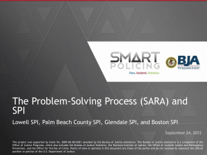 The Problem-Solving Process (SARA) and SPI