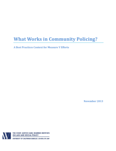 What Works In Community Policing