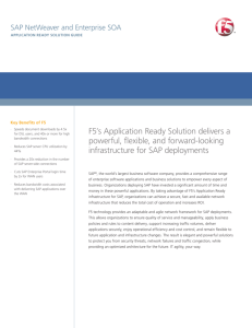 SAP NetWeaver and Enterprise SOA Application Ready Solution