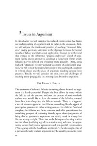 3. Issues in Argument