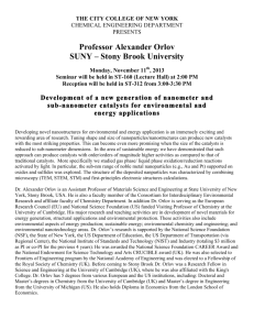 Professor Alexander Orlov SUNY – Stony Brook University