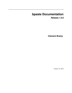 bpaste Documentation