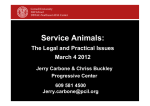 Service Animals: The Legal and Practical Issues