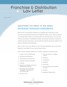 Franchise & Distribution Law Letter