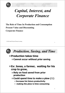 Capital, Interest, and Corporate Finance