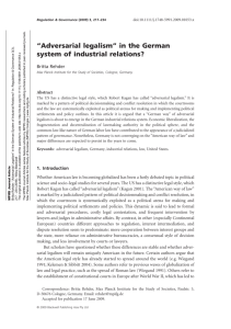 “Adversarial legalism” in the German system of industrial