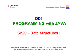 D06 PROGRAMMING with JAVA Ch20 – Data Structures I