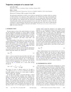 Trajectory analysis of a soccer ball - John Eric Goff