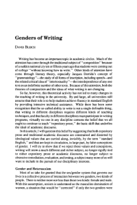 Genders of Writing