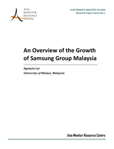 An Overview of the Growth of Samsung Group Malaysia