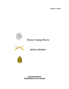 Mission Training Plan for Infantry Battalion