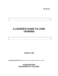 a leader's guide to lane training