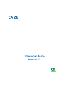 CA 2E Installation Guide - CA Support Online is Currently Unavailable