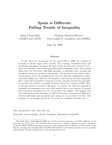 Spain is Different: Falling Trends of Inequality