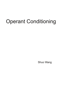 Operant Conditioning - Online Academic Community