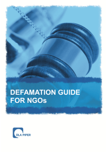 DEFAMATION GUIDE FOR NGOs