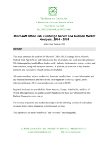 Microsoft Office 365, Exchange Server and Outlook Market Analysis