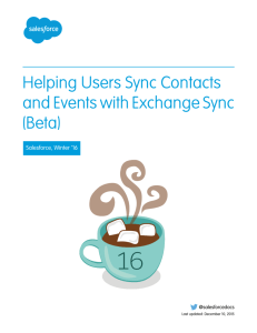 Helping Users Sync Contacts and Events with Exchange Sync (Beta)