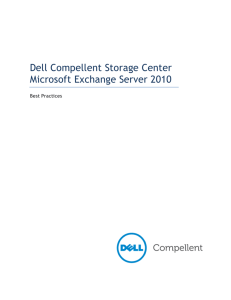 Dell Compellent Storage Center Microsoft Exchange Server 2010