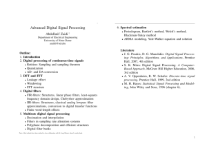 Advanced Digital Signal Processing