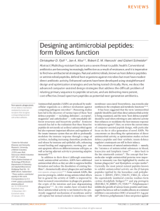 Designing antimicrobial peptides: form follows function