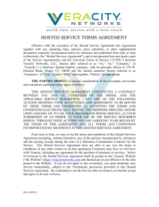 HOSTED SERVICE TERMS AGREEMENT