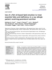 Use of a fish oil-based lipid emulsion to treat essential fatty acid